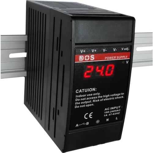 5V 12V 24V 20W 24W 35W 50W 60W 90W 100W PLC Din Rail Power Supply AC-DC Regulated Constant Digital Voltage Display