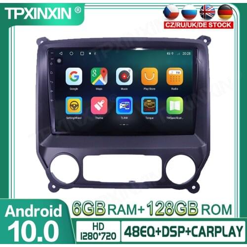 For Chevrolet Silverado GMC Sierra VIA Vtrux Truck 2014-2018 Android 10 Car Auto Radio GPS Navigation Multimedia Player Audio