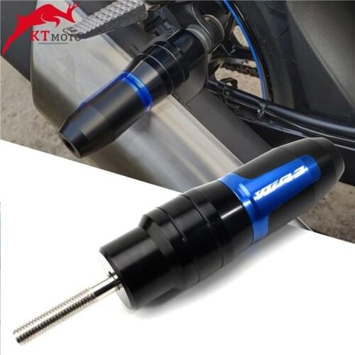 For YZF R3 YZFR 3 YZFR3 2012-2020 Motorcycle CNC Accessoires Falling protection Exhaust Slider Crash pad slider logo "YZFR3"