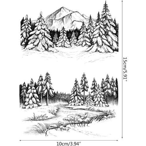 Mountain Flower Silicone Clear Seal Stamp DIY Scrapbooking Embossing Photo Album Decorative Paper Card Craft