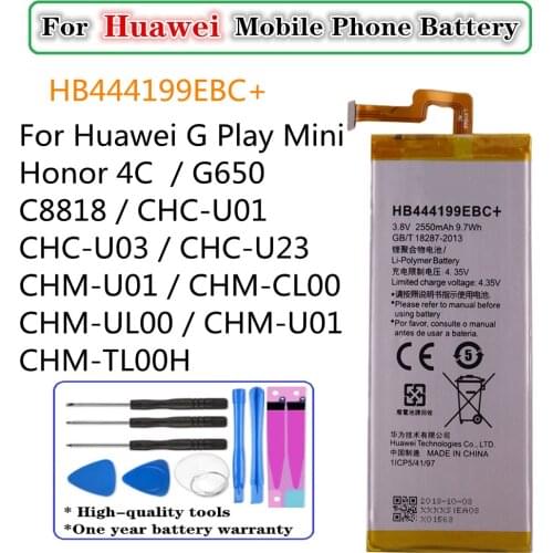 HB444199EBC+ Battery For Huawei G Play Mini Honor 4C G650 C8818 CHC-U03 CHC-U23 CHM-U01 CHM-CL00 CHM-UL00 CHM-U01 CHM-TL00H