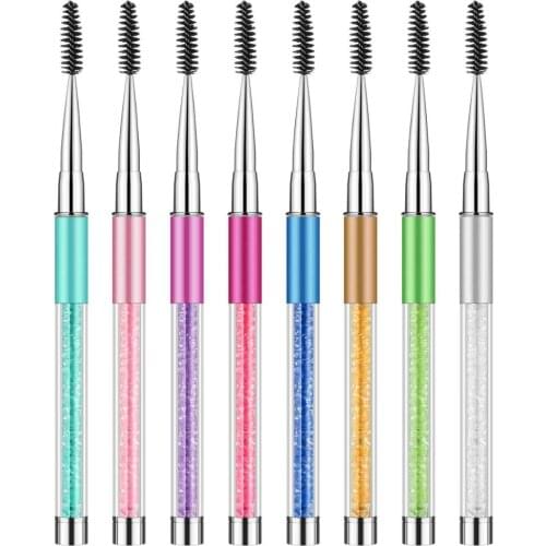 Makeup Brushes Spoolers Spiral Rhinestone Applicator Eyes Cosmetic Comb Tools 10pcs Extension Eyelash Eyebrow Mascara Wands