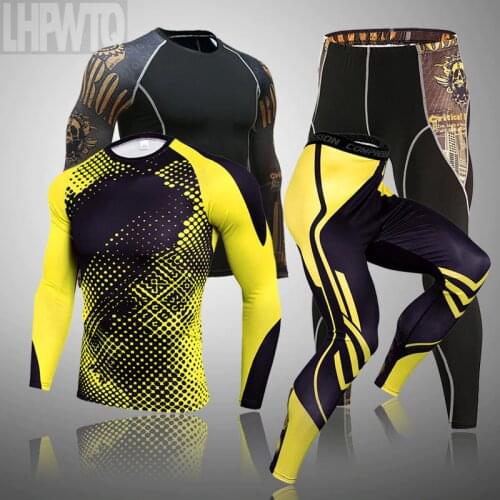 Mens Brand Long Underwear Set 3D Skull Thermal underwear underpants Compression mens full suit tracksuit warm base layer 4xl