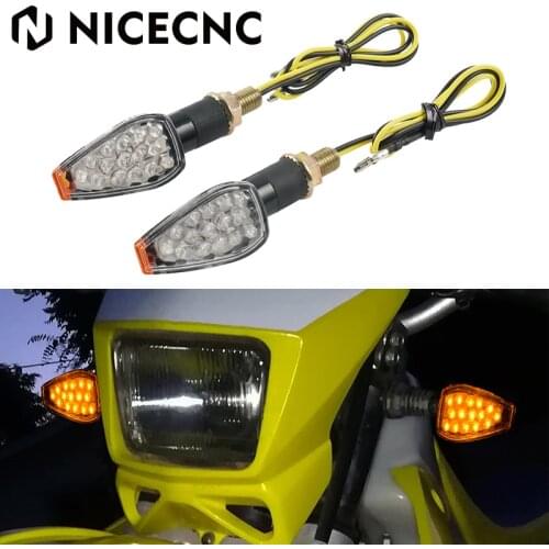 Left & Right Motorcycle LED Turn Signal Indicators Light Amber Blinker Super Bright Lamp For Suzuki DRZ400SM DRZ 400SM 2005-2021