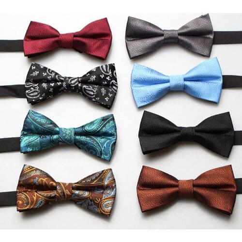 Linbaiway Paisley Floral Print Bowties for Wedding Mens Fashion Business Neck Ties Neckwear Tuxedos Bowtie Male Cravat