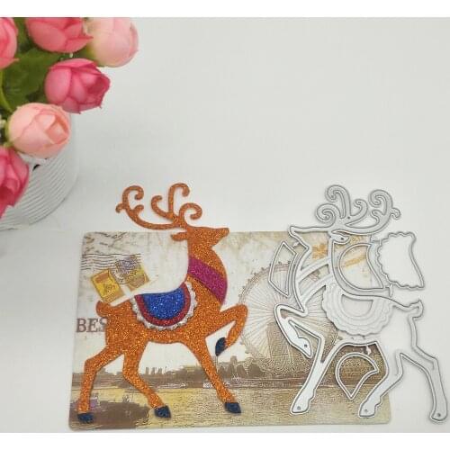 Christmas deer saddle metal cutting mold, scrapbook, photo frame, photo album decoration, DIY, handmade artwork