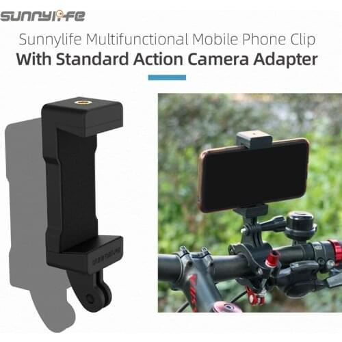 Multifunctional Phone Clip Stand Action Camera Adapter Mount With 1/4 Screw Hole Selfie Stick Holder For Accessories