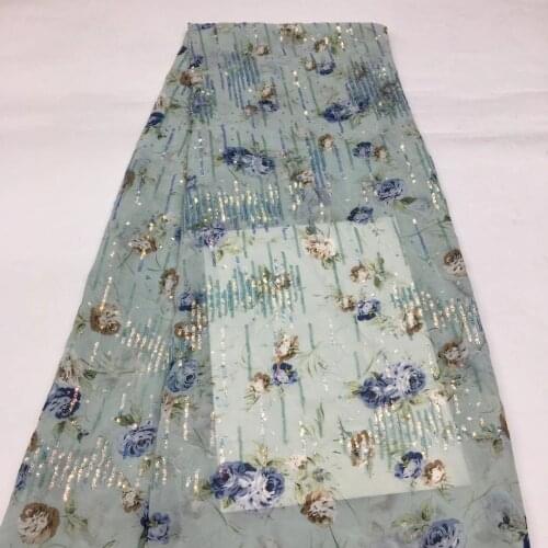 Fashion Sequined Tulle Lace Fabric 5 Yards 2021 Swiss New High-quality Wedding Banquet Show Lace Fabric XX4583