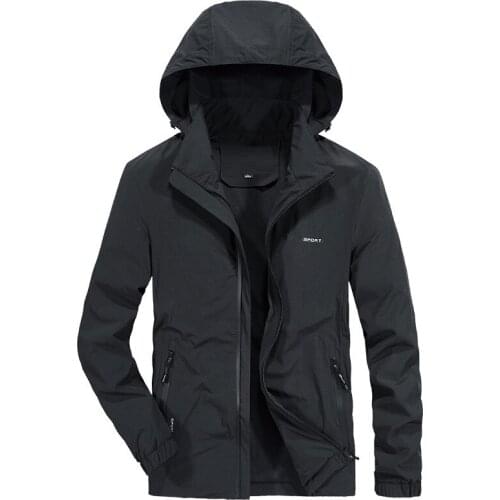 2019Fashion men hooded jacket long sleeves stand collar wrinkle proof spring casual blouse male tops oversize plus size 5XL6XL7X