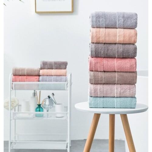 2pcs 70*140cm Bath Towel Set Absorbent Bathrobe Swim Sports Towel Hotel Beauty Salon Spa Sauna Wrap Lodge Resort Wash Cloth T43