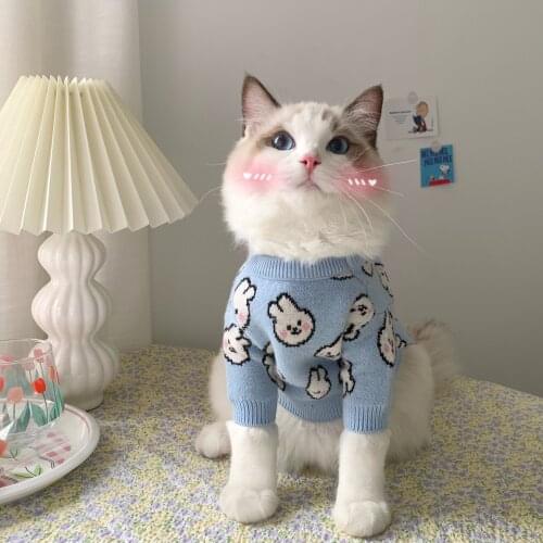 New Year Autumn Winter Sweater Warm Dog Cat Clothes Kitten Puppy Clothes Cute Hoodies Cute N77 Pet Costume