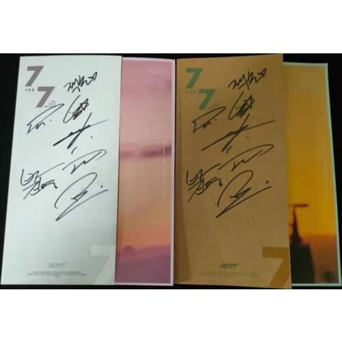 Signed GOT7 GOT 7 autographed mini7th album 7 FOR 7 CD+photobook+signed poster K-POP 112017