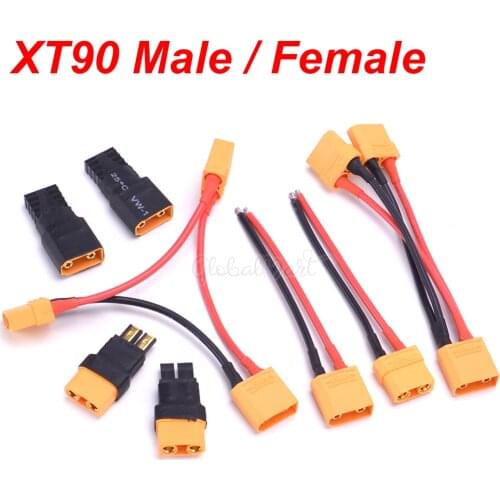 XT90 Connector Female / Male with 14AWG Wire / Traxxas Connector TRX Style for RC Lipo Battery Converter Adapter Connector Plug