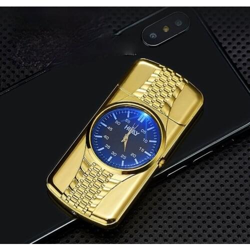 Colorful Clock Spot Cigarette Lighter Personality Creative USB Charging Lighter Watch Smoking Accessories for Weed Gift for Men