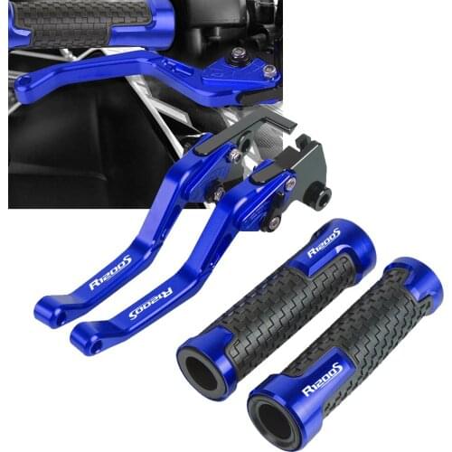 Motorcycle Adjustable CNC Brake Clutch Levers Motorbike Handle bar Grips With R1200S logo For BMW R1200 SE 2010-2013 2011 2012
