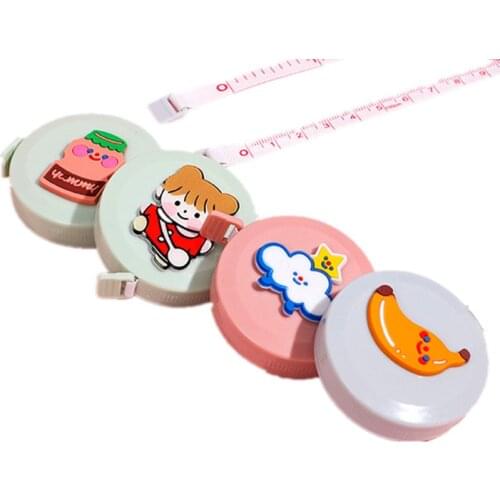 150cm/60" Cute Rabbit Retchtable Tape Measures Kawaii Animal Roll Automatic Sewing Tape Measure Ruler Measuring Tape Household