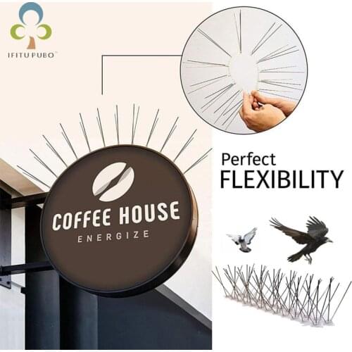 25cm Stainless Steel Bird Repellent Spikes Eco-friendly Anti Pigeon Nail Bird Deterrent Tool Pigeons Owl Small Birds Fence ZXH