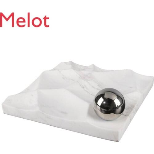 Modern Personal Creative Home Living Room Bedroom End Table Marble Tray Bay Window Chessboard Decoration Home Accessories