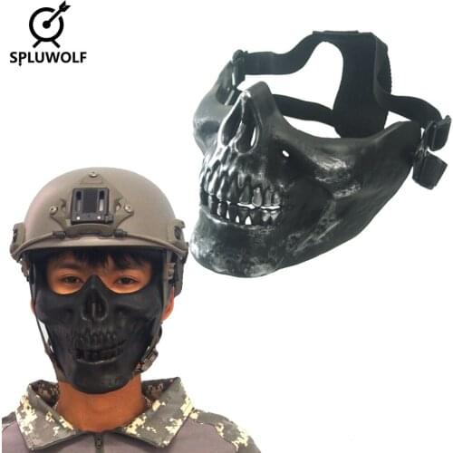 Tactical Masks Skeleton Protection Half Face Military Airsoft Paintball Mask