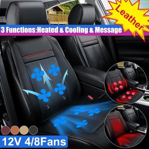 Universal 3 In 1 Car Seat Cover Cooling & Warm Heated & Massage Chair Cushion with 8 Fan Multifunction Automobiles Seat Covers