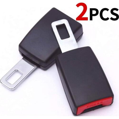 2PCS Car Buckles -(7/8" Metal Tongue) Safety Certified Universal Car Extension Socket Buckles Connector Automotive Belt Extender
