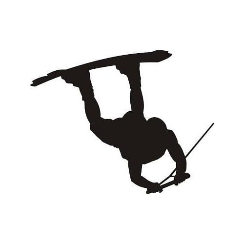 Wakeboard Silhouette Vinyl Sticker Decal Wakeboarding Wakeboarder 12.8x10cm