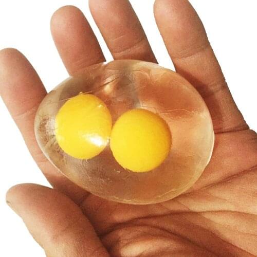 ZK80 Funny Fidget Toys Stress Egg Squishy Autism Toy Antistress Water Ball Novelty Clear Squeeze Yolk Reliever Stress Kids Gift