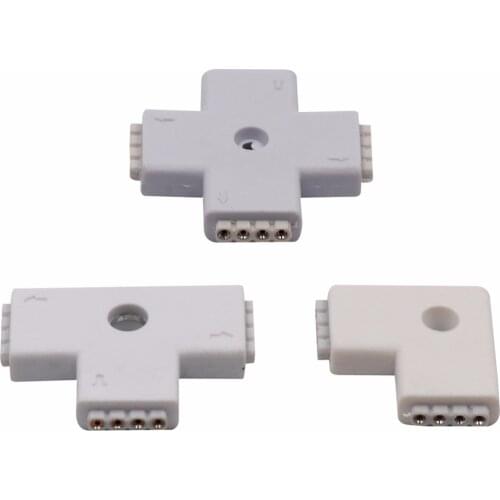 1pcs L T X Shape 4 pin RGB Connector adapter jack plug Free shipping