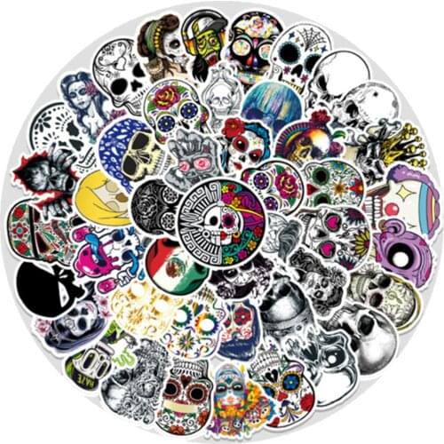 10/30/50PCS Symphony Horror Skull Graffiti Sticker Halloween Suitcase Laptop Waterproof Guitar Decoration Toy Wholesale