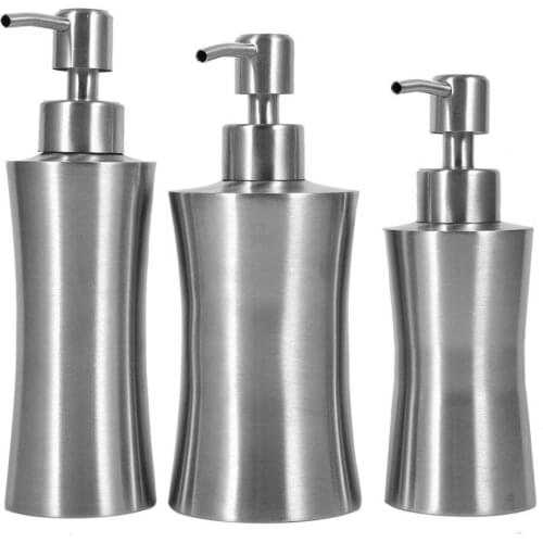 220ml 250ml 400ml Soap Dispenser Bathroom Soap Bottle for Shampoo Hand Sanitizer Shower Gel Stainless Steel Washing Sub-bottle