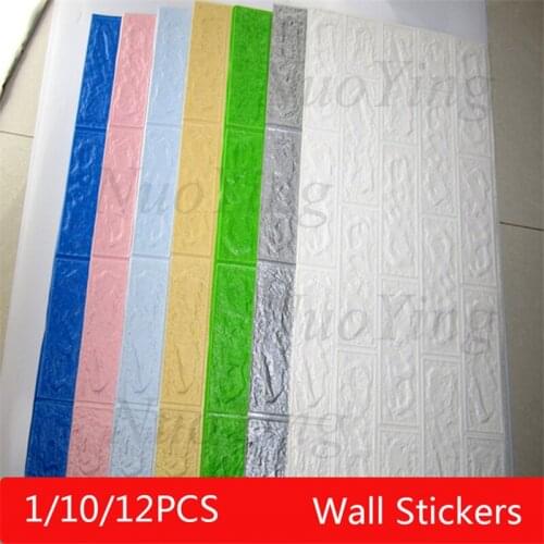 3D Brick Wall Stickers Imitation Brick Bedroom Decor Waterproof Self-adhesive Wallpaper For Living Room Kitchen room decor