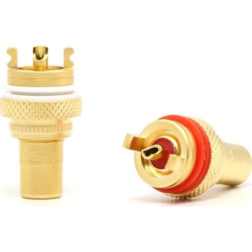 8pcsXGold Plated RCA female Panel Mount plug Audio Terminal RCA Panel Mount Chassis Audio RCA female Socket Plug Amplifier