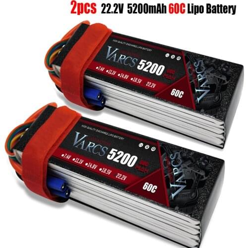 2PCS VARCS Lipo Batteries 2S 7.6V 8400mAh 140C/280C HardCase for RC 1/8 /10 Car Off-Road Buggy Truck Boats Drone salash Parts