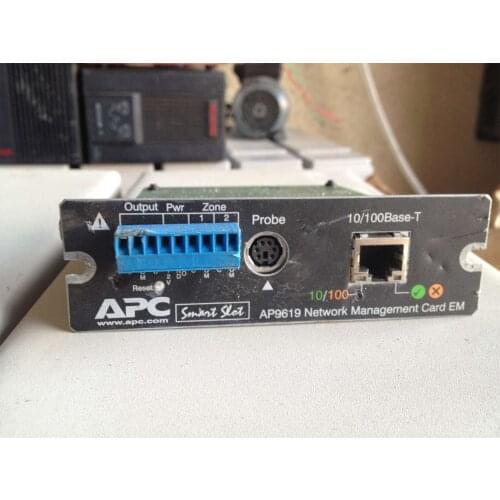 APC Smart Slot AP9619 UPS NETWORK MANAGEMENT CARD EM tested 10/100