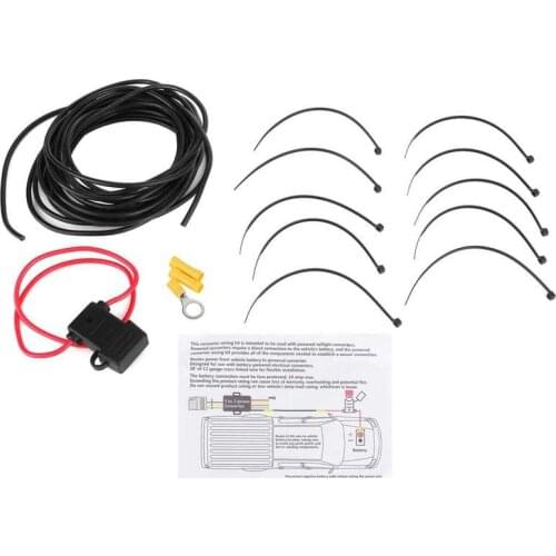 Car Towing Bars car trailer Trailer Wiring Harness Powered Converter Wiring Connection Kit 10A Fuse 12AWG Cable 55151 tow hook