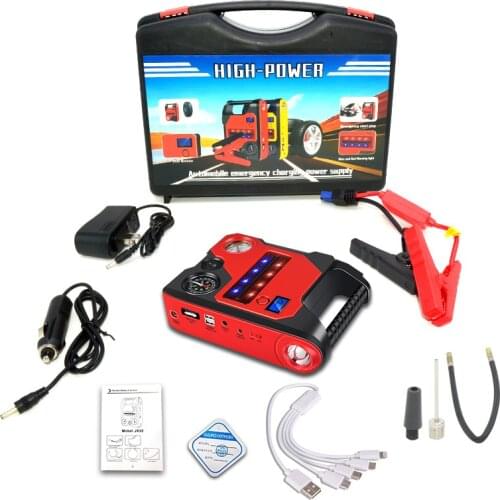 Car Jump Starter 4 IN 1 Power Bank 22000mah1200A With Air Compressor Portable Emergency 12V Booster Car Battery Charger