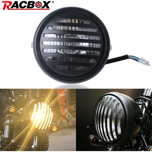 CG125 GN125 6.5 inch Motorcycle headlight 12V 35W Front Light Round Headlamp fit for Cafe Racer Bobber Yamaha Suzuki