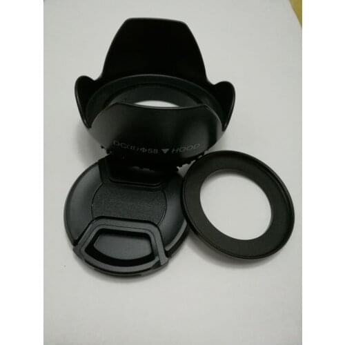 For NEX 5R 3N 5T NEX-6 E 16 50mm lens hood cap+ 40.5mm-58mm lens ring