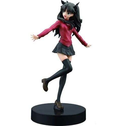 Fate/stay night Action Figure School Uniform Tohsaka Rin Scenery 18cm