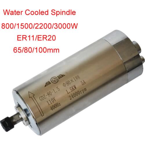 CNC milling machine spindle motor 800W 1.5/2.2 kw 220v water cooling spindle With 4 Bearings for engraving drilling