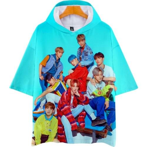 Idol Kpop ATEEZ T Shirt 3D Printed Streetwear Summer Short Sleeve Hoodies T-shirt Fashion Hip Hop Ulzzang Female Harajuku Tshirt
