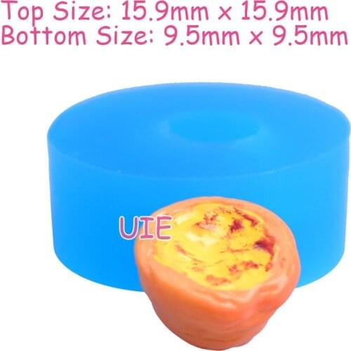 GYL416U 15.9mm Mini Egg Tart Silicone Mold Fondant Cake Decoration Candy Resin Clay Earrings Necklace Craft Soap Candle