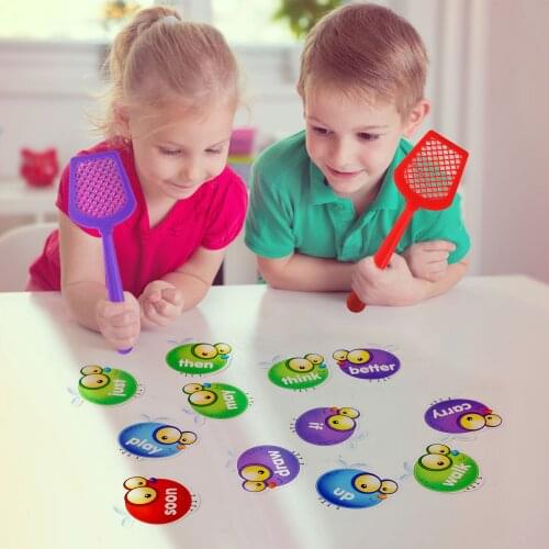 Swat a Sight Word Game Visual Tactile Auditory Early Learning Educational Toy for Children Homeschool Kindergarten Supplies