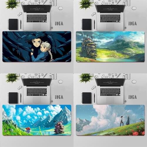 Gaming Mouse Pad Large Mouse Pad PC Gamer Computer Mouse Mat Big Mousepad Keyboard Desk Mat Anime Howls Moving Castle Mause Pad