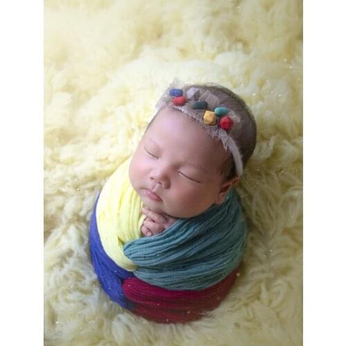 Grade 60 100% Cotton Newborn Baby Photography Prop Dyed Cheesecloth Wrap Gauze Swaddle Blanket