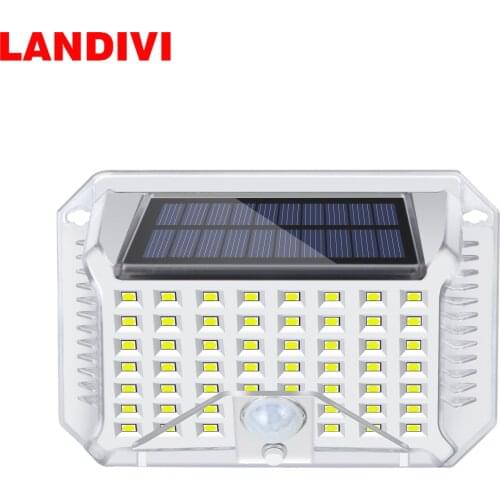 LANDIVI Solar Lights Outdoor Motion Sensor Lights Waterproof 3 Modes Sensor, Security Lights for Garden Fence Patio Deck Yard