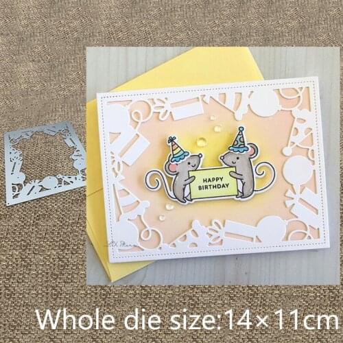 XLDesign Craft Metal Cutting Dies stencil mold Birthday Frame decoration scrapbook Album Paper Card Craft Embossing die cuts