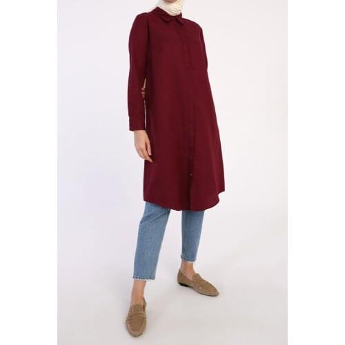 Muslim kadınGizli Patlı Long Shirt Casual and fashionable design Spring summer autumn