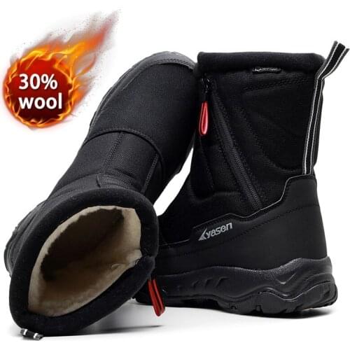 2021 Winter New Thick Couple Snow Boots Plus Mens Warm Side Zipper Outdoor Casual Short Boots Cold Resistance Men Cotton Shoes