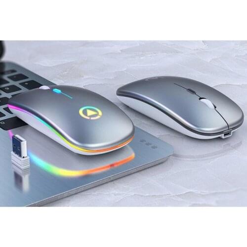 1600 DPI USB Rechargeable Wireless Computer Mouse 2.4G Receiver Super Slim Mouse For PC Laptop Silent Mute Office Notebook Mice